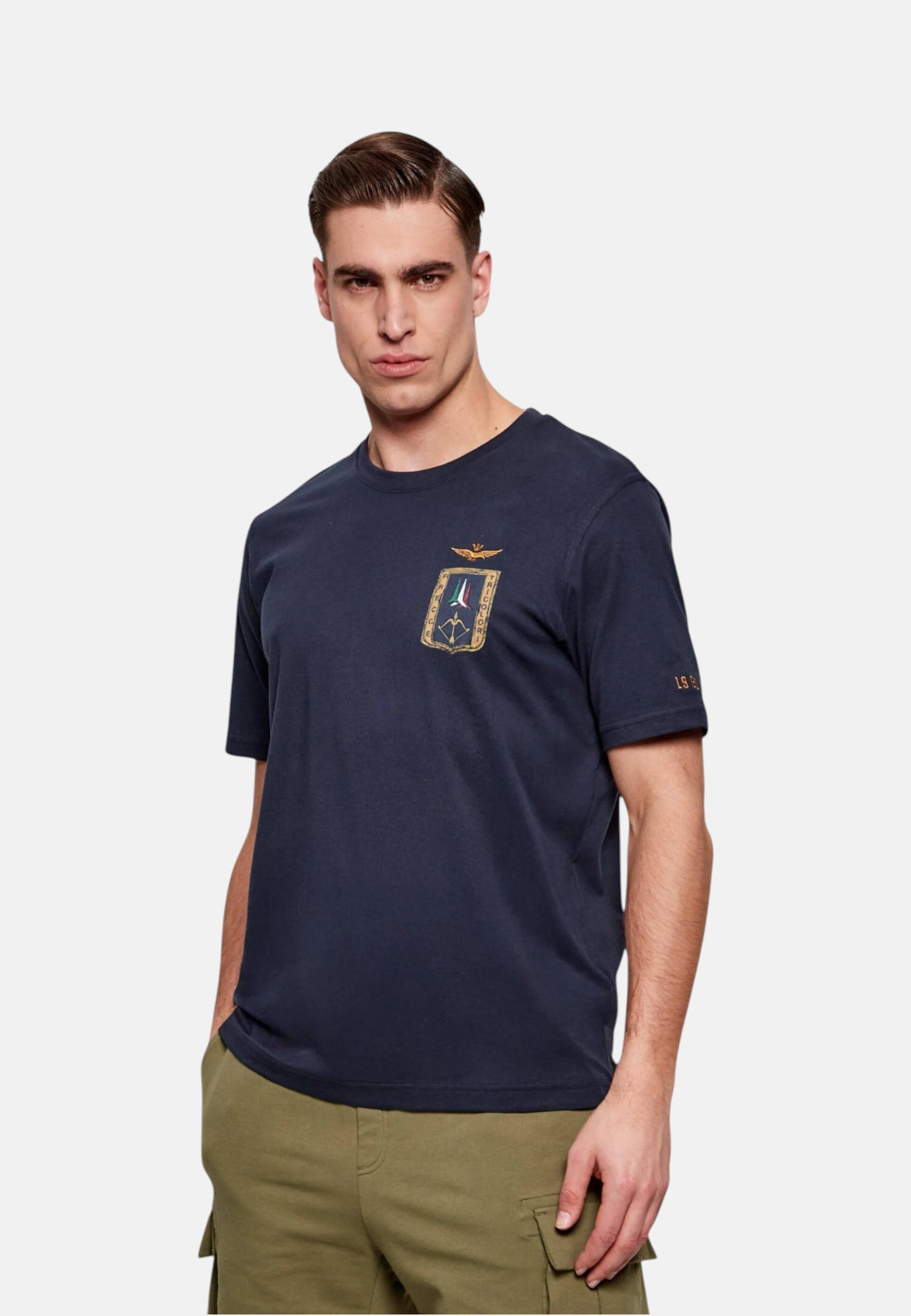 T-Shirt Manica Corta Uomo Aeronautica Militare Con Stemma Frecce Tricolori 261TS2534UJ00641