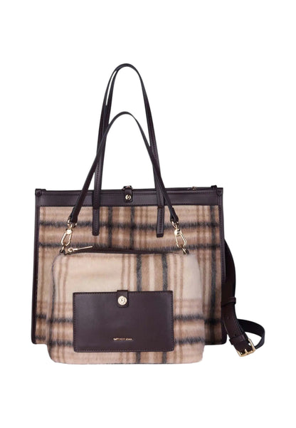 Borsa A Spalla Donna Gattinoni Large Shopping Fernanda Check BINF08686WZC