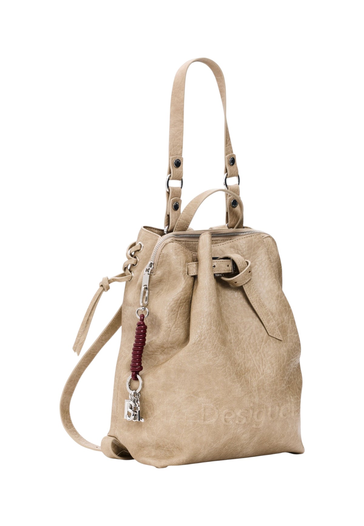 Zaino  Donna Desigual Effetto pelle, Con coulisse Half Logo Luena Nf Beige 26WAKP15