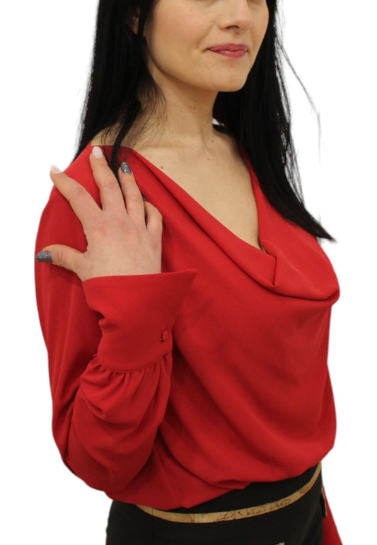 Blusa Manica lunga Donna Liu Jo Drappeggiata  CF3091TS353