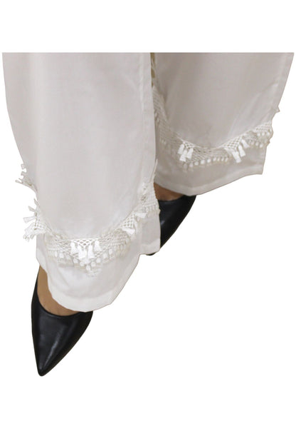 Pantaloni  Donna White Wise A Palazzo  WW28224