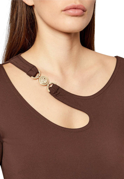 T-Shirt Manica lunga Donna Guess  Eleanor Buckle W5BP18KC7M2