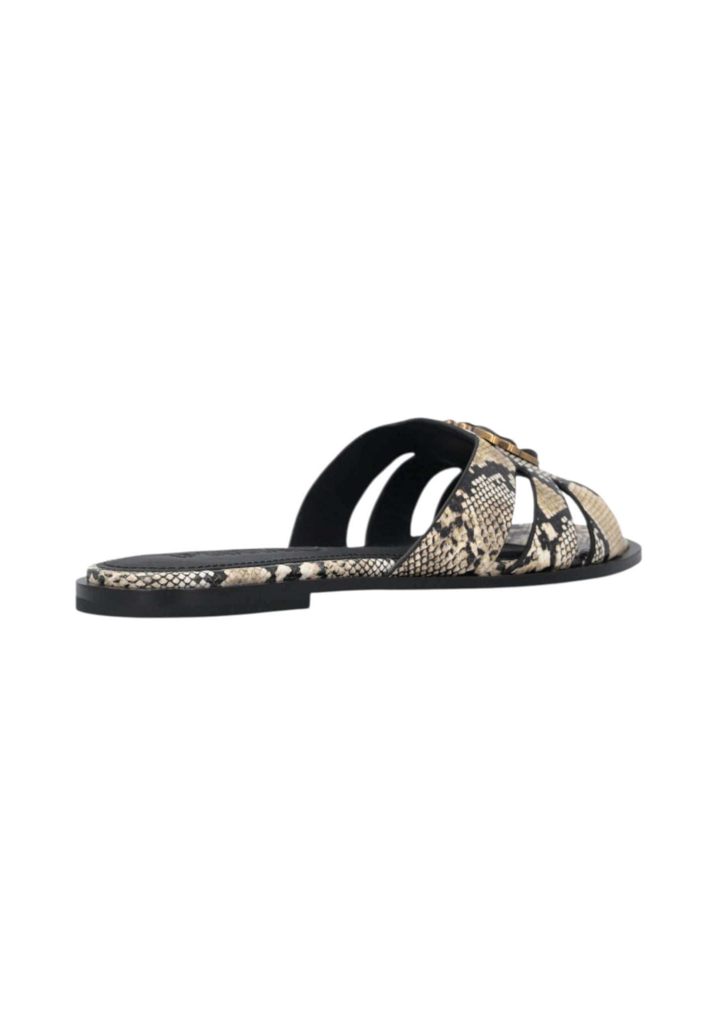 Ciabatte  Donna Pinko In Pelle Di Vitello Stampa Pitone E Logo Love Birds Milly 04 SD0463P042