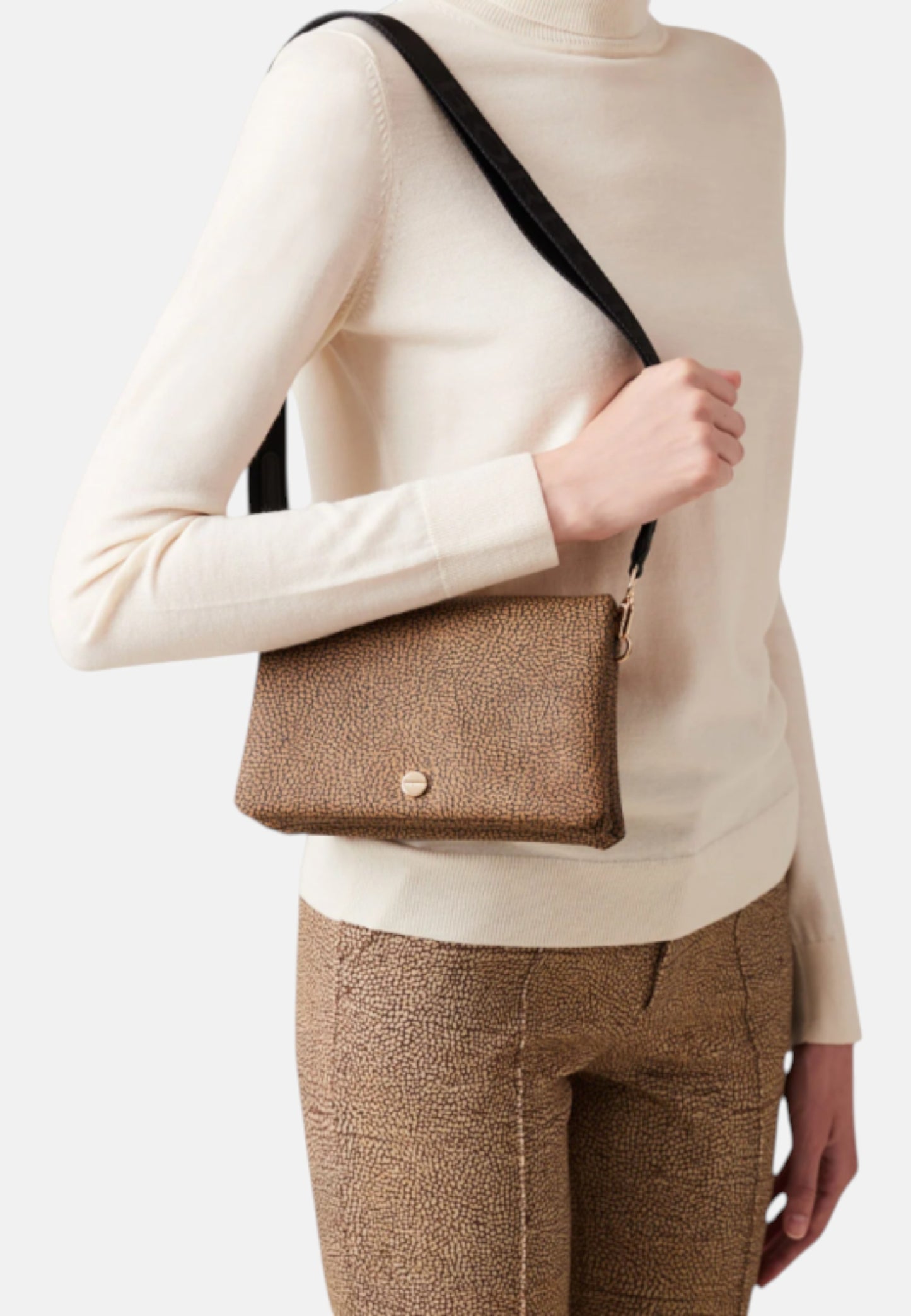 Borsa A Tracolla Donna Borbonese Mini Porta Telefono Vite Coated Op 9202350193