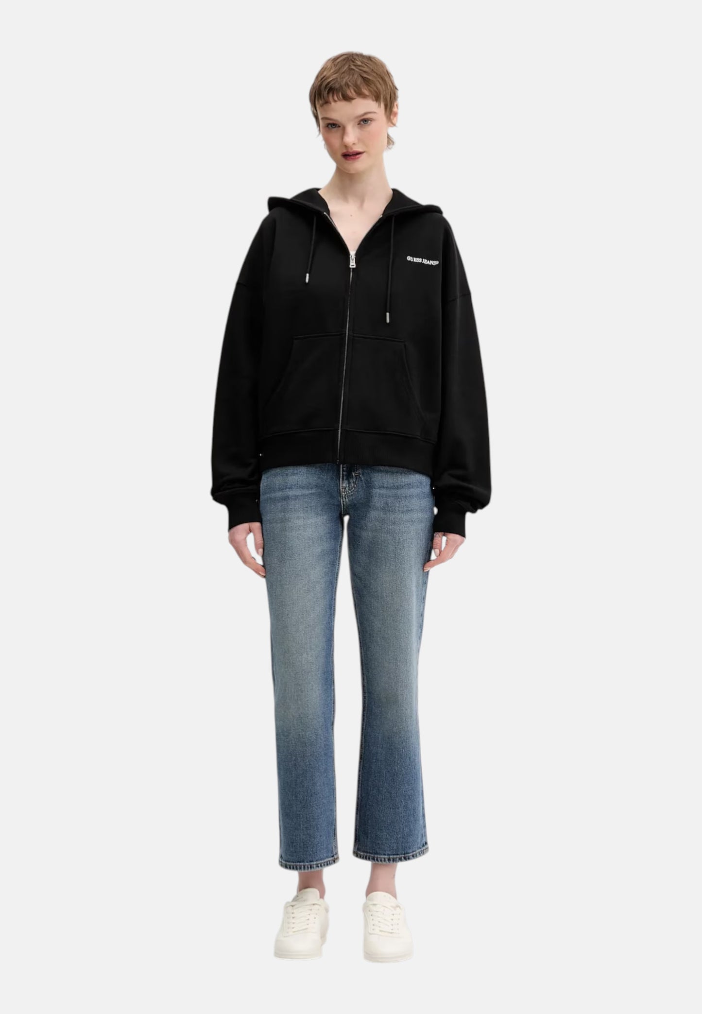 Felpa Con Zip Donna Guess Con Cappuccio Gj Os Embro W6RQ32K68I4