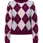 Maglione A Girocollo Donna Guess Motivo argyle Gracie W6BR48Z1447