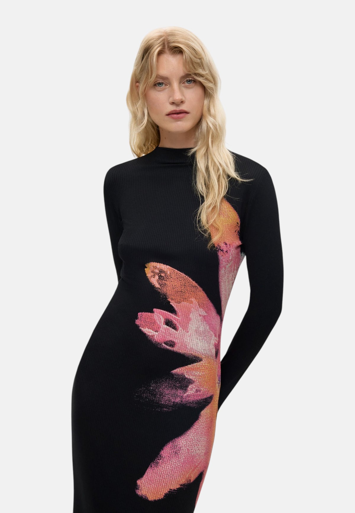 Vestito Midi Donna Desigual Motivo floreale, Fit regular, Manica lunga Sevilla 26WWVK25
