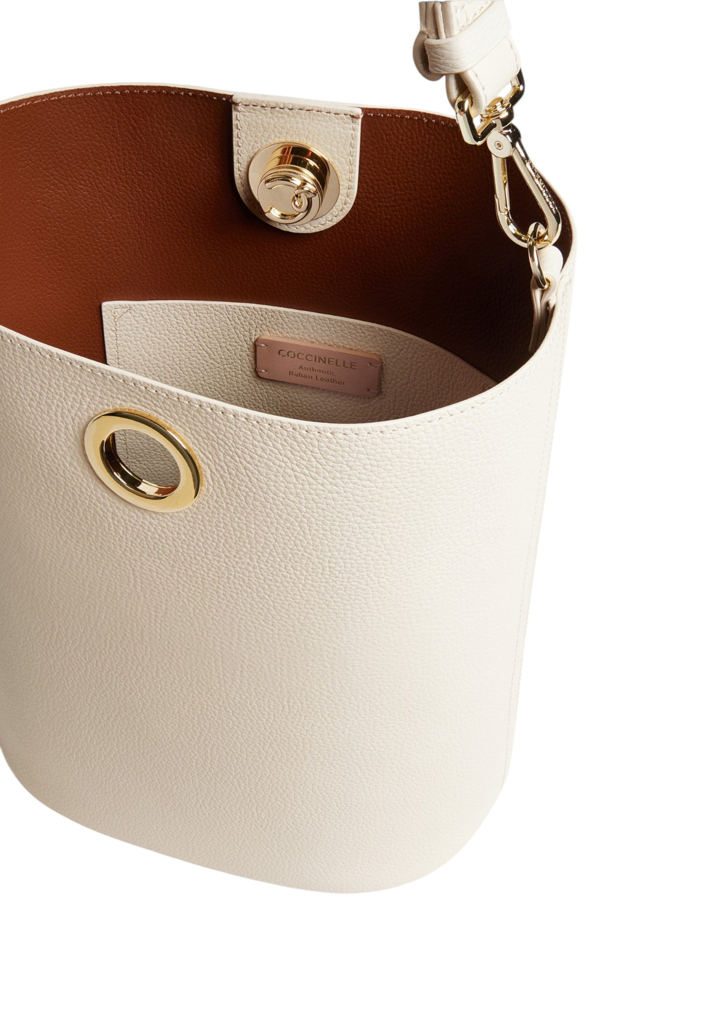 Borsa A Spalla Donna Coccinelle Secchiello In Pelle Martellata Doppia Coccinelle Nikla Medium E1TOA230101