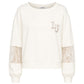 Felpa A Girocollo Donna Liu Jo Con Inserti In Pizzo  TA6282J3855