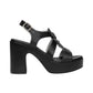 Sandali Con Tacco Donna Nero Giardini In Pelle Con Fasce Incrociate  E616092D