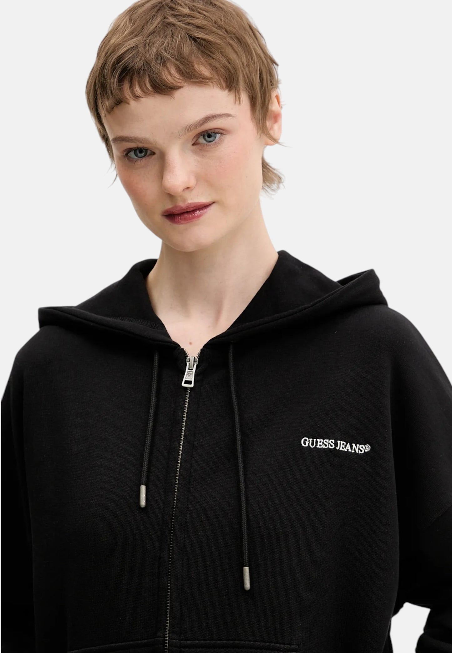 Felpa Con Zip Donna Guess Con Cappuccio Gj Os Embro W6RQ32K68I4