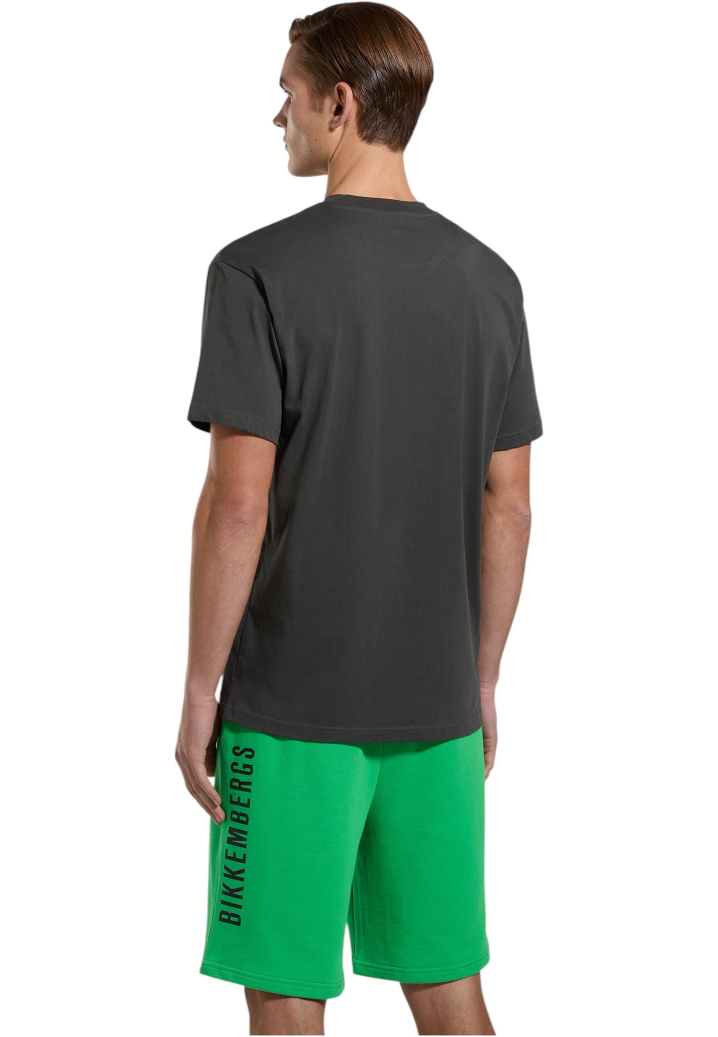 T-Shirt Manica Corta Uomo Bikkembergs Maxi Stampa A Contrasto Sul Petto