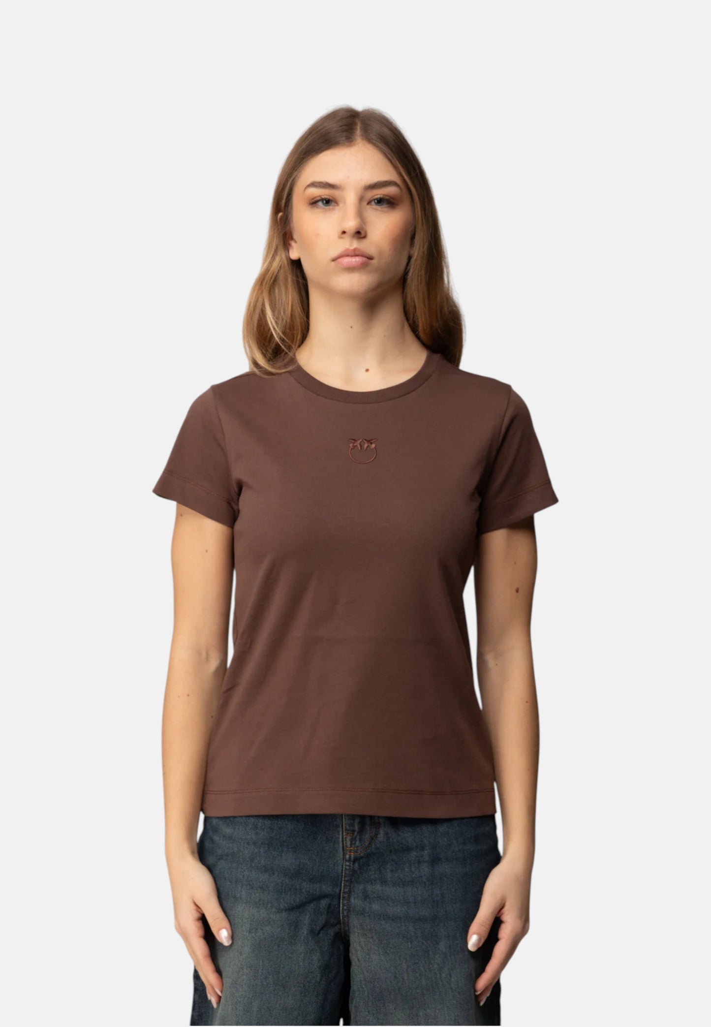 T-Shirt Manica Corta Donna Pinko Con Logo Love Birds Bussolotto 100355A339