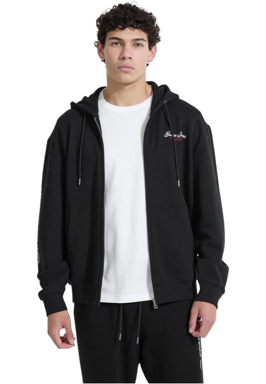 Felpa Con Cappuccio Uomo Guess Con Zip Regular Fit Gj Script M5YQ15KCPR1
