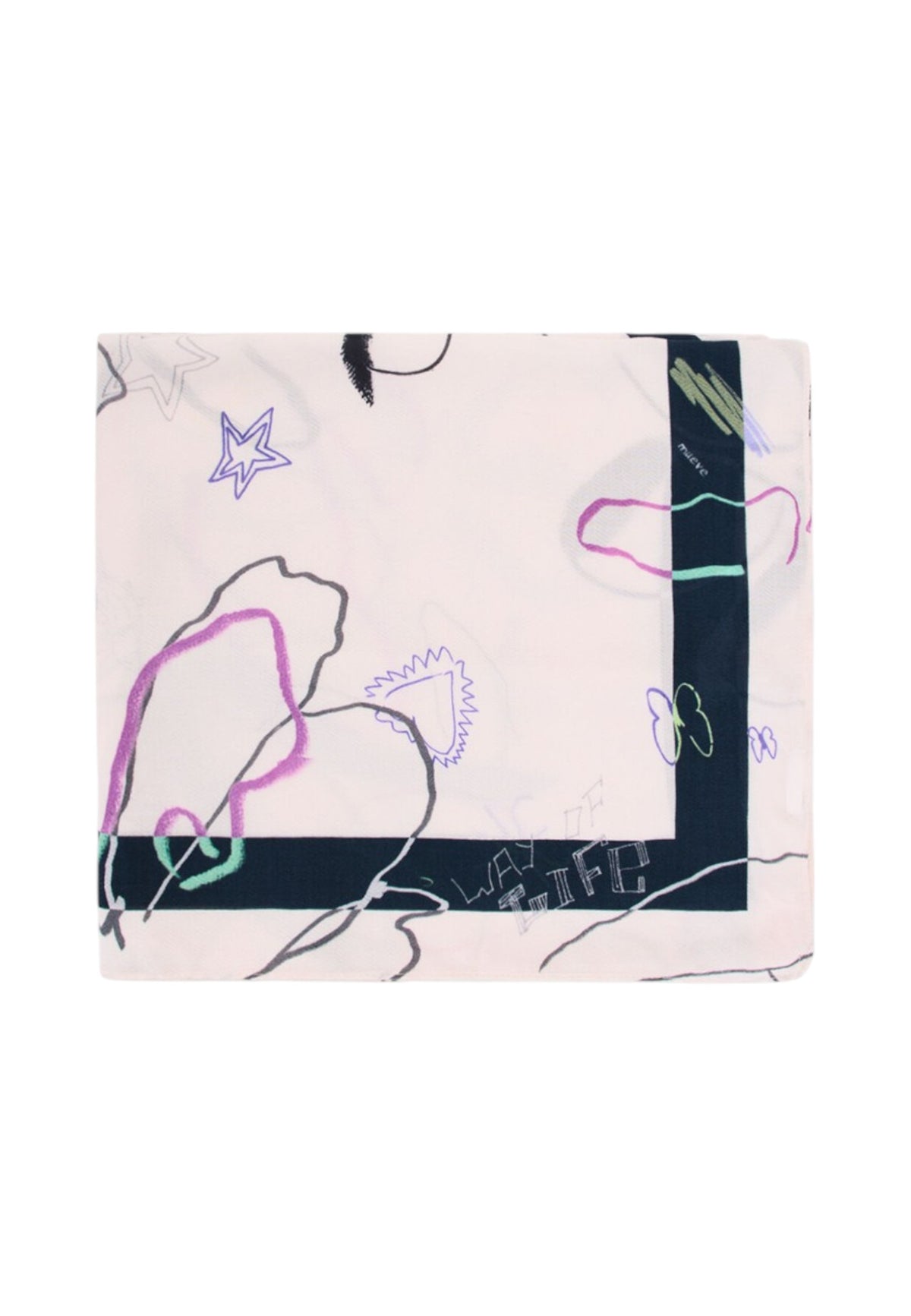 Foulard  Donna Desigual 80x185 cm, Motivo floreale, Viscosa Lenzing EcoVero Lyra 26WAWA12