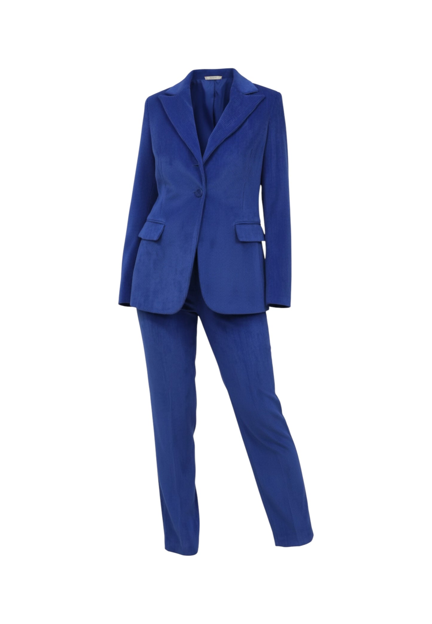 Abito Completo Donna White Wise Tailleur Monopetto In Velluto A Coste  WW18417