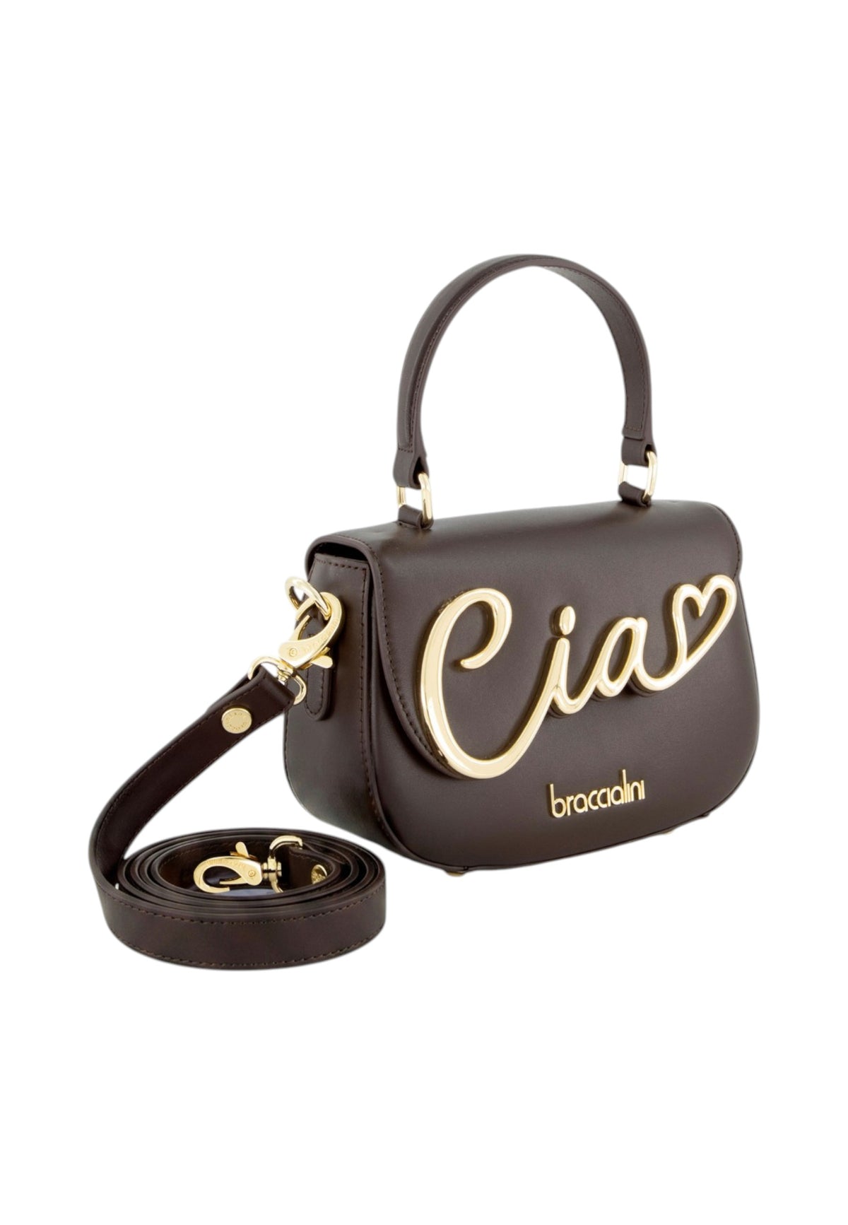 Borsa A Mano Donna Braccialini A Bauletto, Singolo con tracolla removibile e regolabile, Chiusura con clip, Due tasche interne, una con zip e una aperta, Accessorio Ciao in metallo, Dimensioni: 20 x 7.5 x 14 Cm Ciao B19340PP