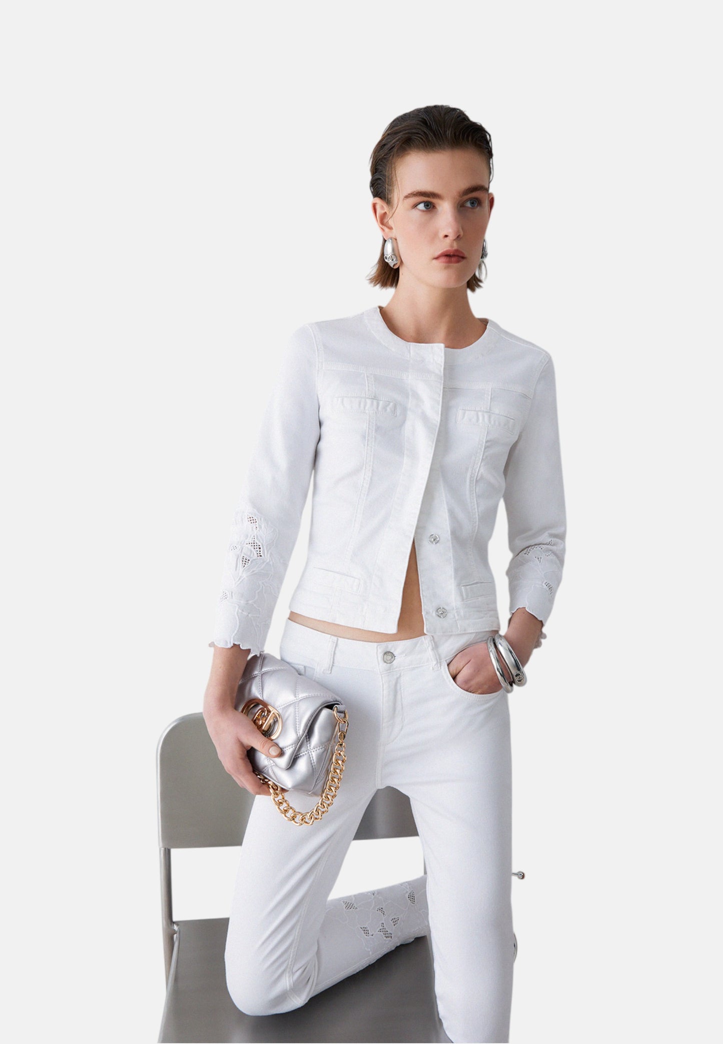 Giacca Leggera Donna Liu Jo Con Ricamo Sangallo Kate WA6262T367A