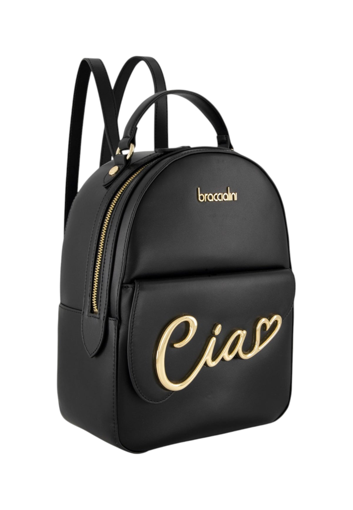 Zaino  Donna Braccialini Zaino compatto, Singolo con tracolle regolabili, Chiusura con zip, Due tasche interne, una con zip e una aperta, Accessorio Ciao in metallo, Dimensioni: 23 x 12 x 30 Cm Ciao B19343PP