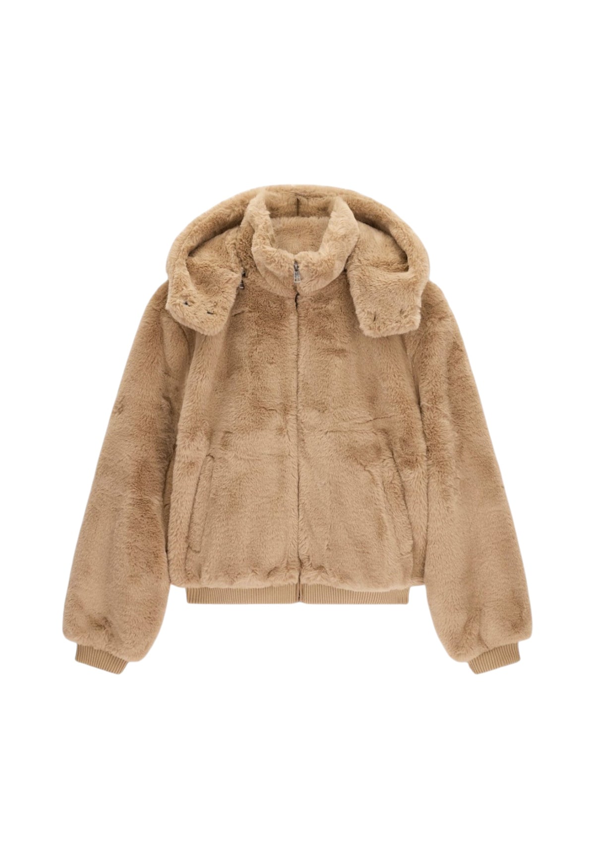 Giacca Bomber Donna Guess In  Eco pelliccia Con cappuccio Gj W6BL35W3802