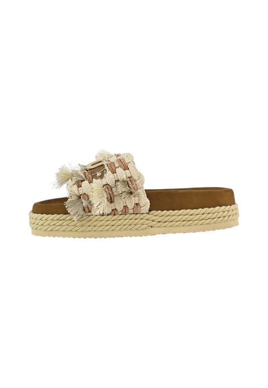 Sandali  Donna Mou  Monoband rope sandal fringes