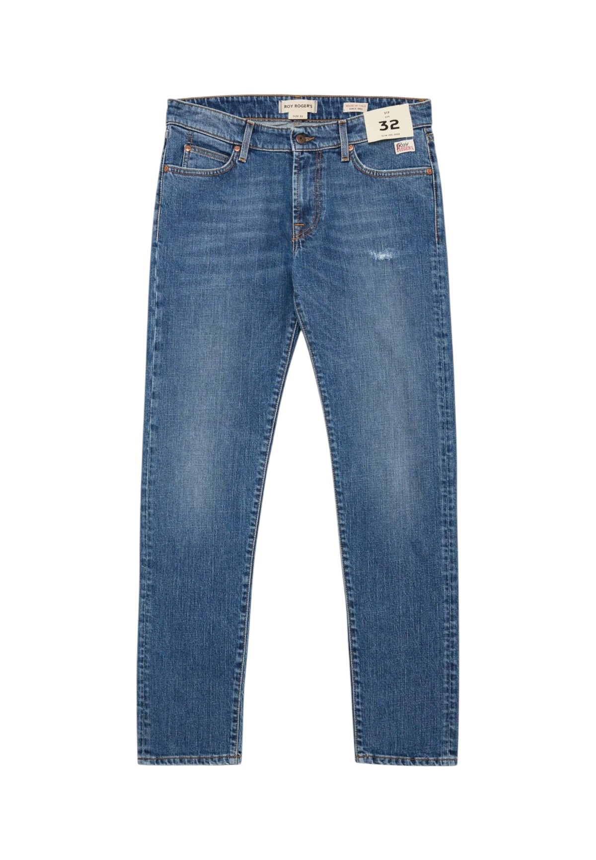 Jeans Slim Fit Uomo Roy Roger's Denim elasticizzato, lavaggio Darrel 517 RRU075D6433246