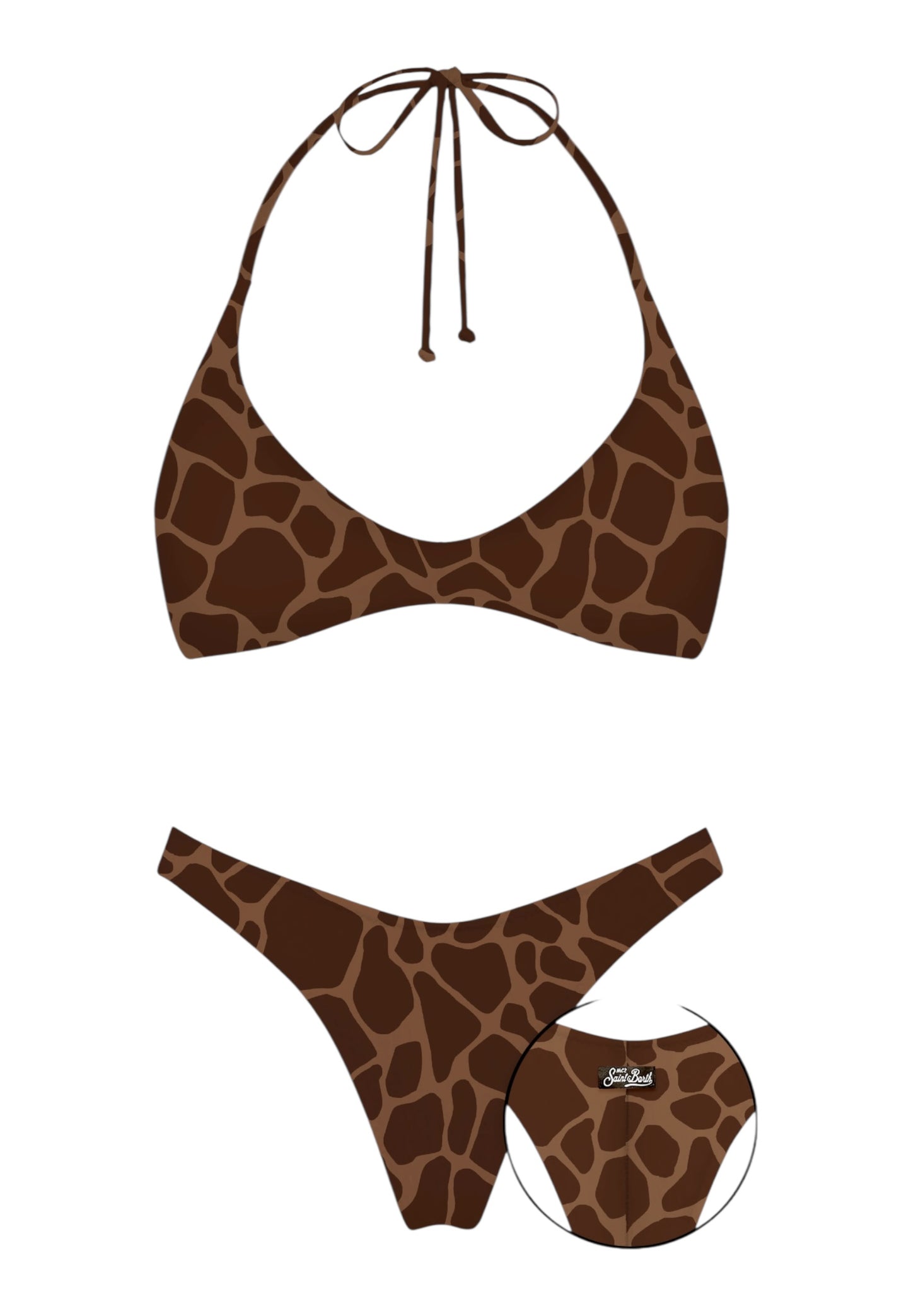 Bikini 2 Pezzi Donna Mc2 Saint Barth Triangle Hespera + Slip Naomi, Giraffe Hesni HSN0001