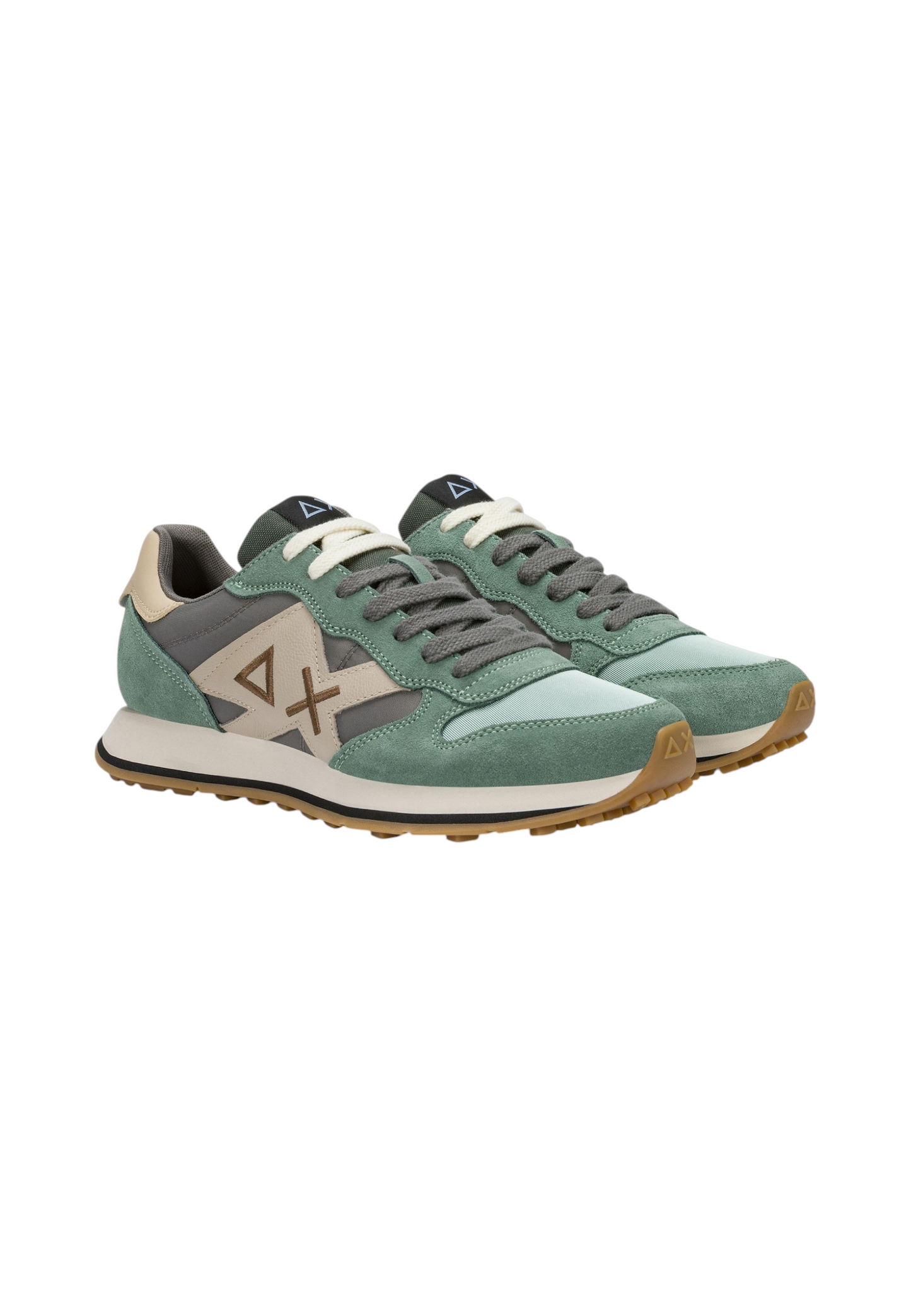 Sneakers Basse Uomo Sun68 Stile Running, Nylon E Suede, Maxi Logo, Bicolor Jaki 2.0 Bicolor Z46122