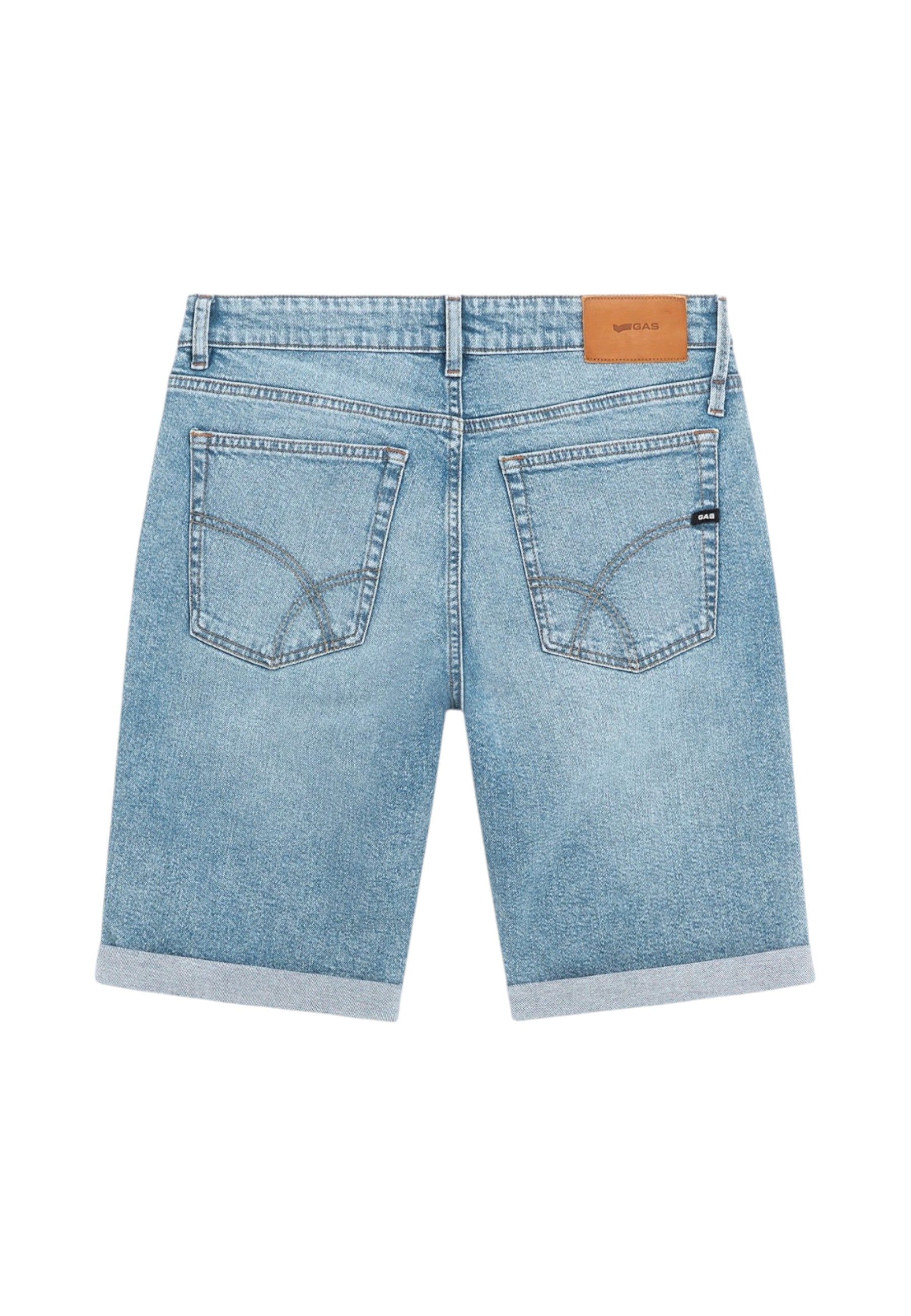 Pantaloncini Jeans Uomo Gas Stone Medium Light Albert Short Rev 370271030160