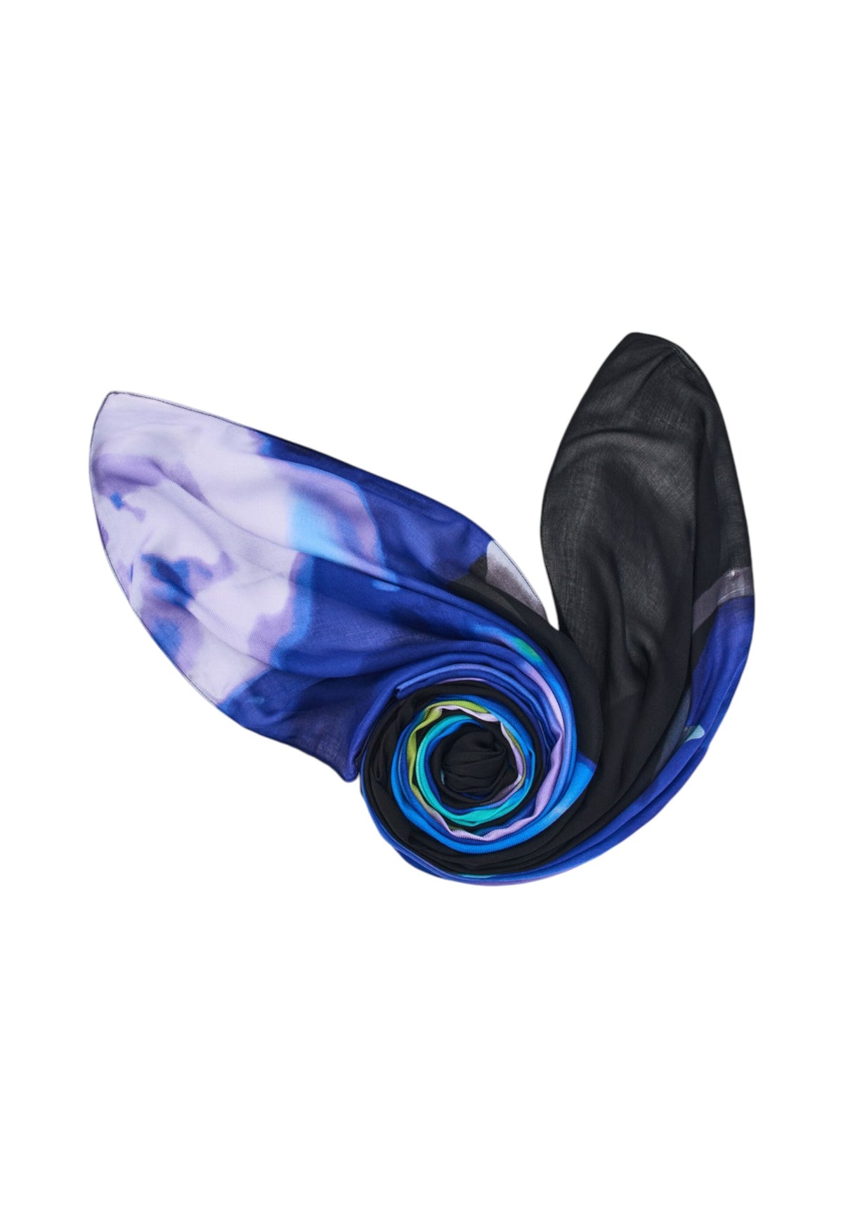 Foulard  Donna Desigual 80x185 cm, Effetto degrad�, Viscosa Lenzing EcoVero Degrade Blue 26WAWA36