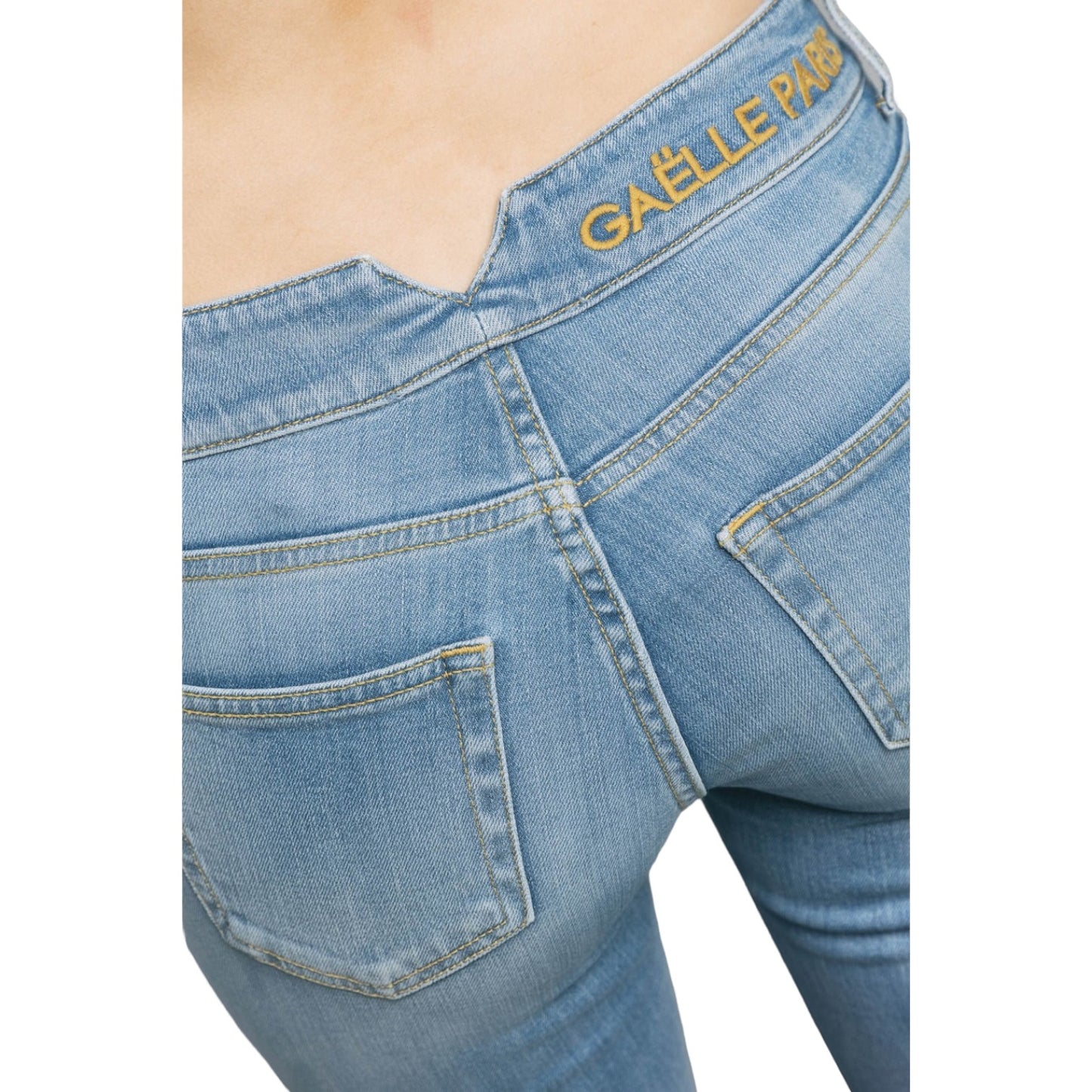 Pantaloni  Donna Gaelle  Flare In Denim Con Ricamo GBDP17188