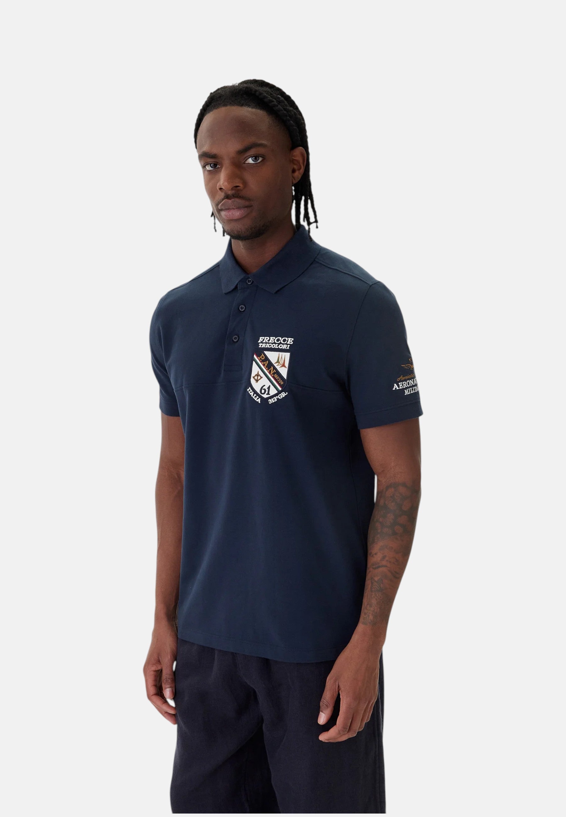 Polo Manica Corta Uomo Aeronautica Militare Con Scudetto Frecce Tricolori 261PO1915UP00191