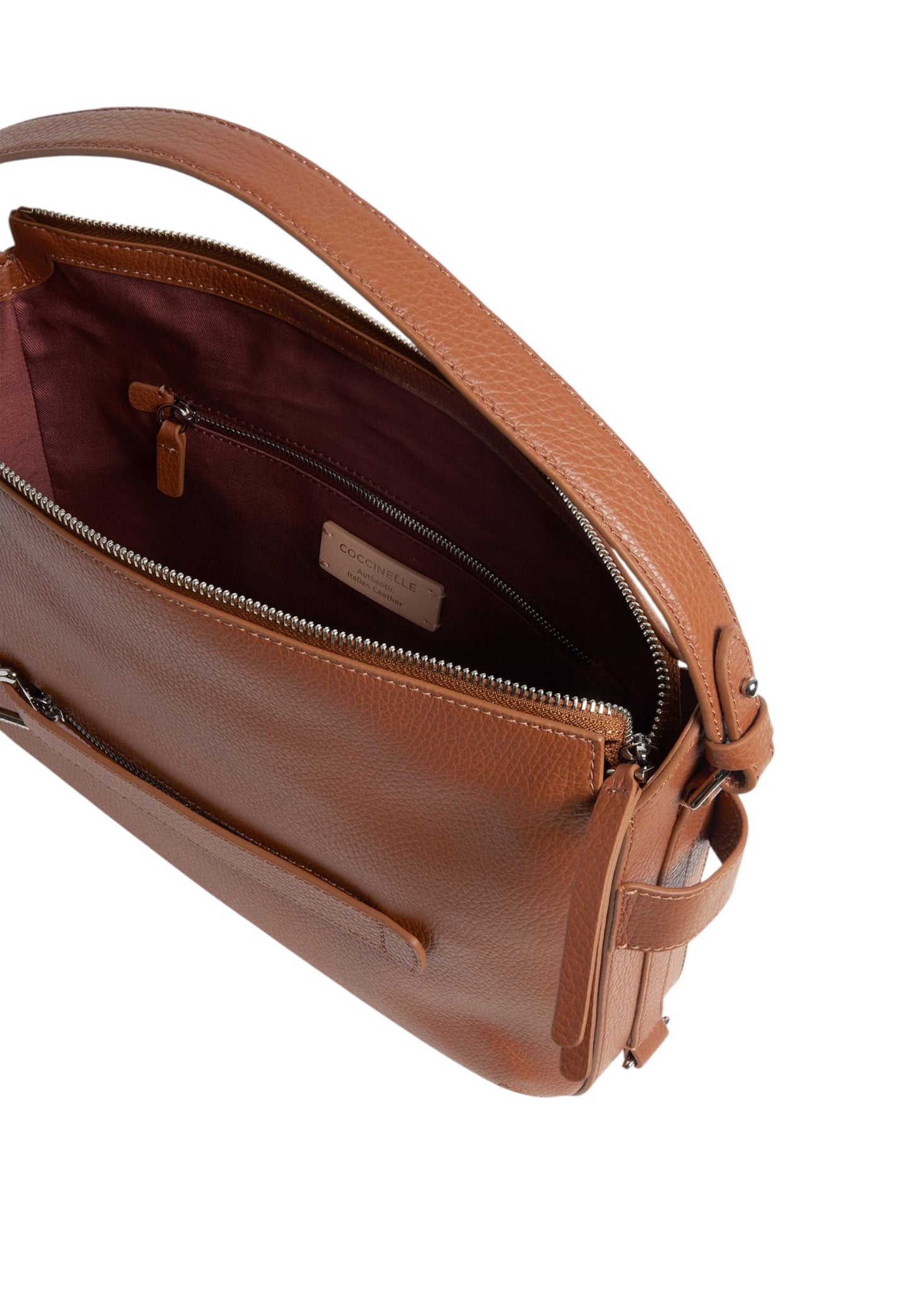Borsa A Spalla Donna Coccinelle In Pelle Martellata Coccinelle Gretel Ribbon E1U6C130501