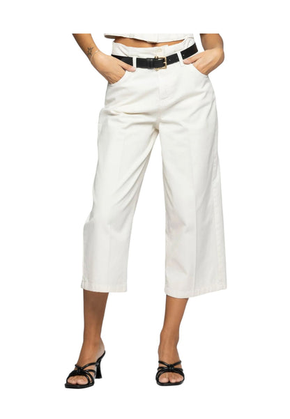 Pantaloni  Donna Kocca Crop Larghi A Vita Alta Kleo P24PPC1833ABUN2322