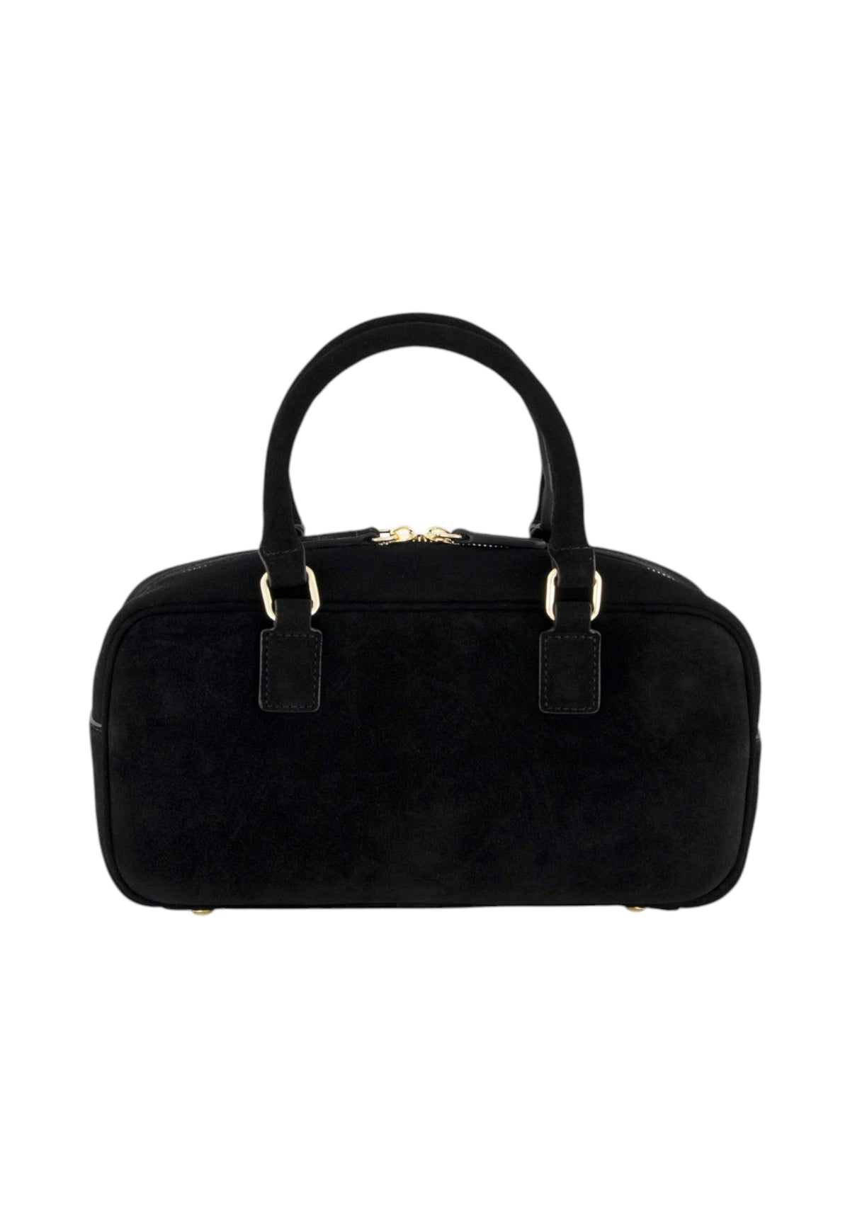 Borsa A Mano Donna Braccialini A Bauletto, Doppio con tracolla removibile e regolabile, Chiusura con zip, Due tasche interne, una con zip e una aperta, Finitura effetto camoscio, Dimensioni: 27.5 x 9.5 x 13 Cm Sara B19370PP