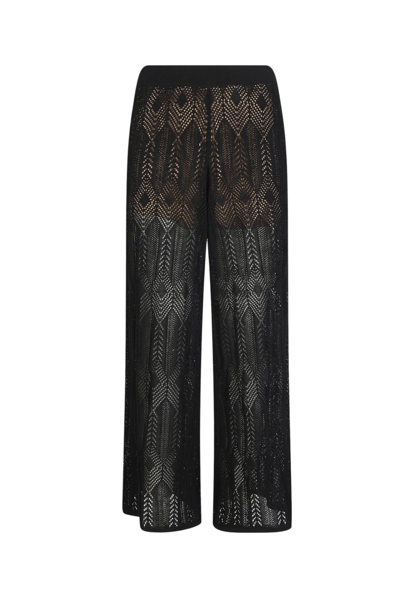 Pantaloni Wide Leg Donna Liu Jo In Maglia Traforata Eco Line WA6334MS007