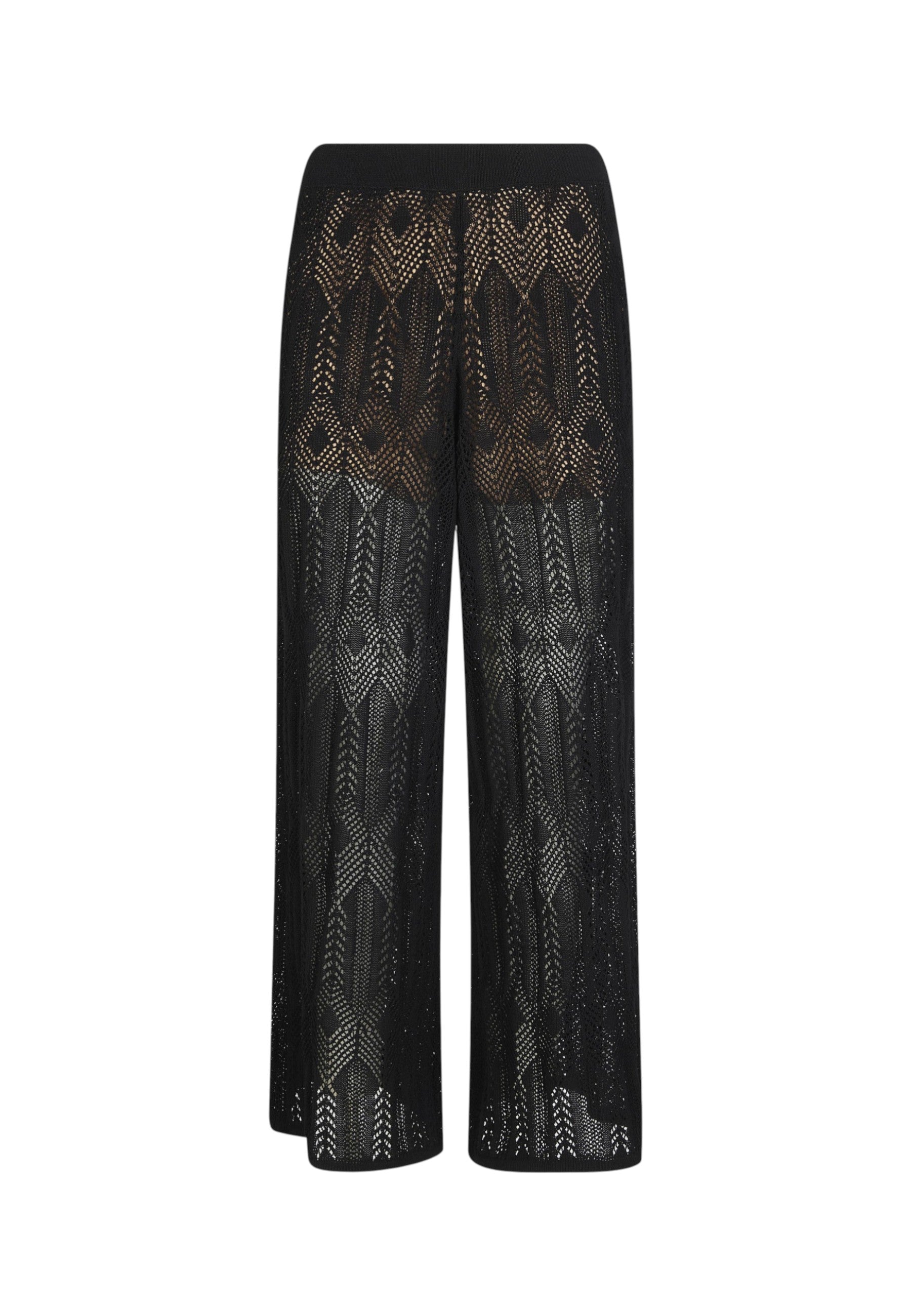 Pantaloni Wide Leg Donna Liu Jo In Maglia Traforata Eco Line WA6334MS007