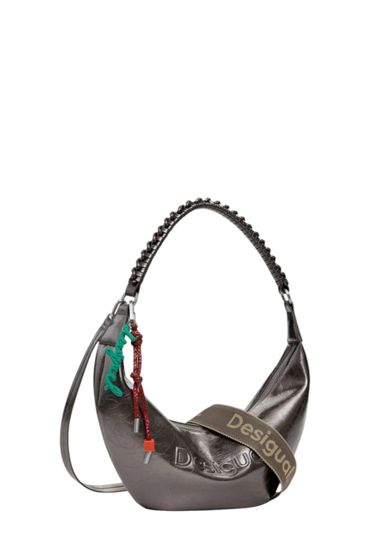 Borsa A Tracolla Donna Desigual  Half Logo Zante Dark Silver 25WAXPAU