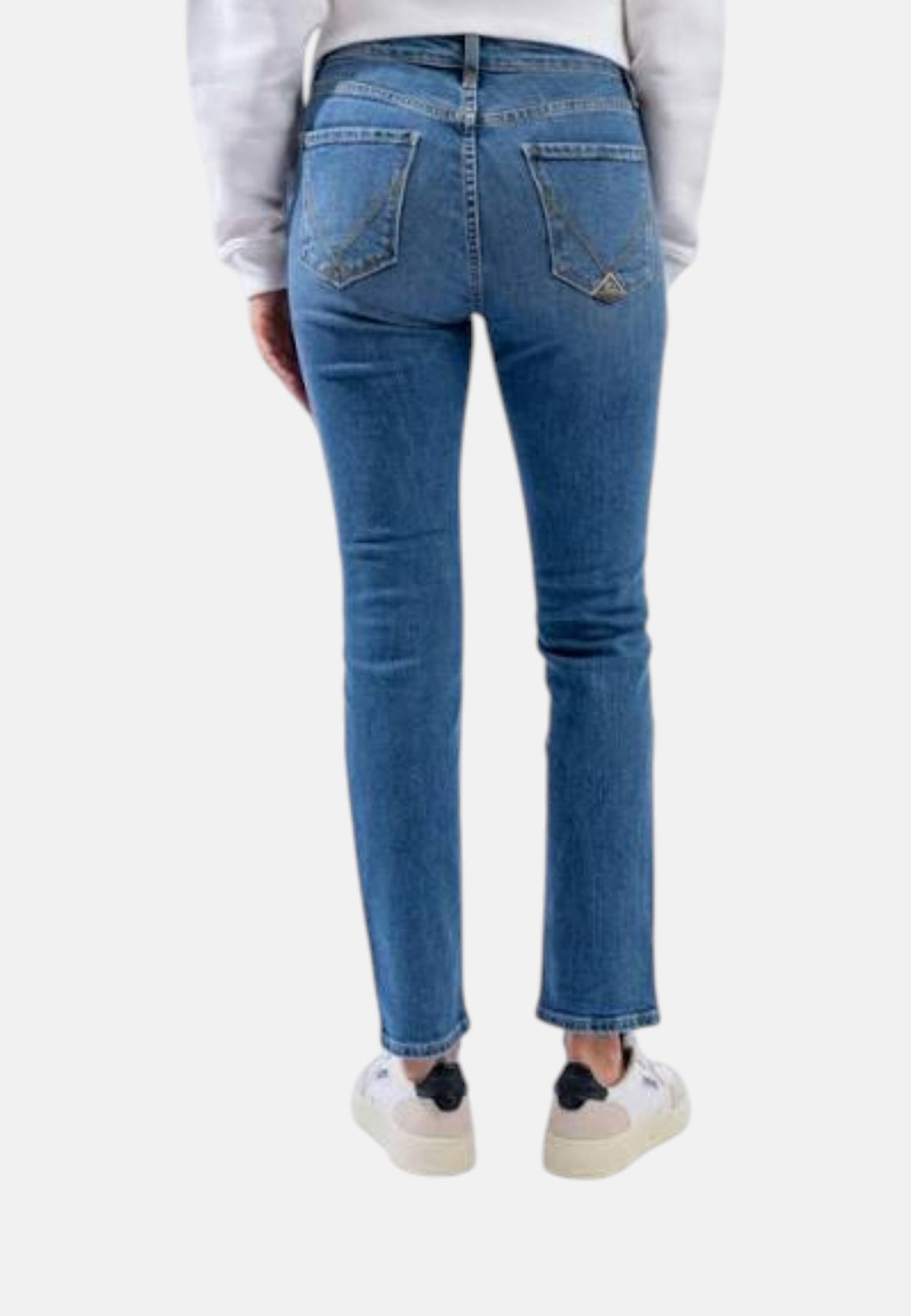 Jeans Slim Fit Donna Roy Roger's Denim di cotone elasticizzato, lavaggio Elodie Flo High RND207CE082288