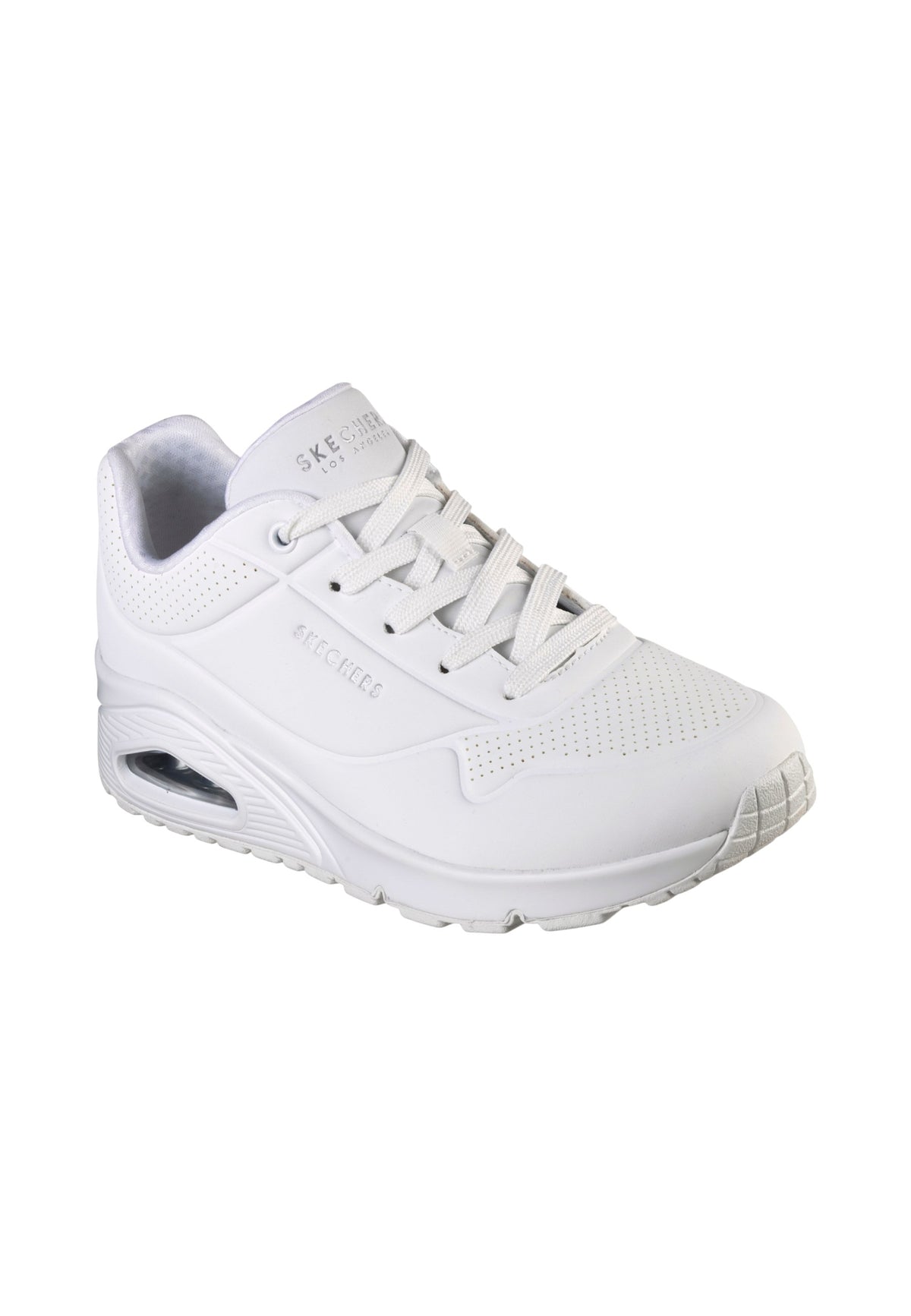 Sneakers Basse Donna Skechers Air-Cooled Memory Foam, Skech-Air, Intersuola ammortizzata ad aria, Zeppa nascosta, Tomaia traforata, Durabuck, Chiusura con lacci Uno - Stand On Air 73690