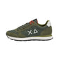Sneakers Basse Uomo Sun68 Stile Running, Logo Ricamato, Nylon E Suede Tom Solid Z46101