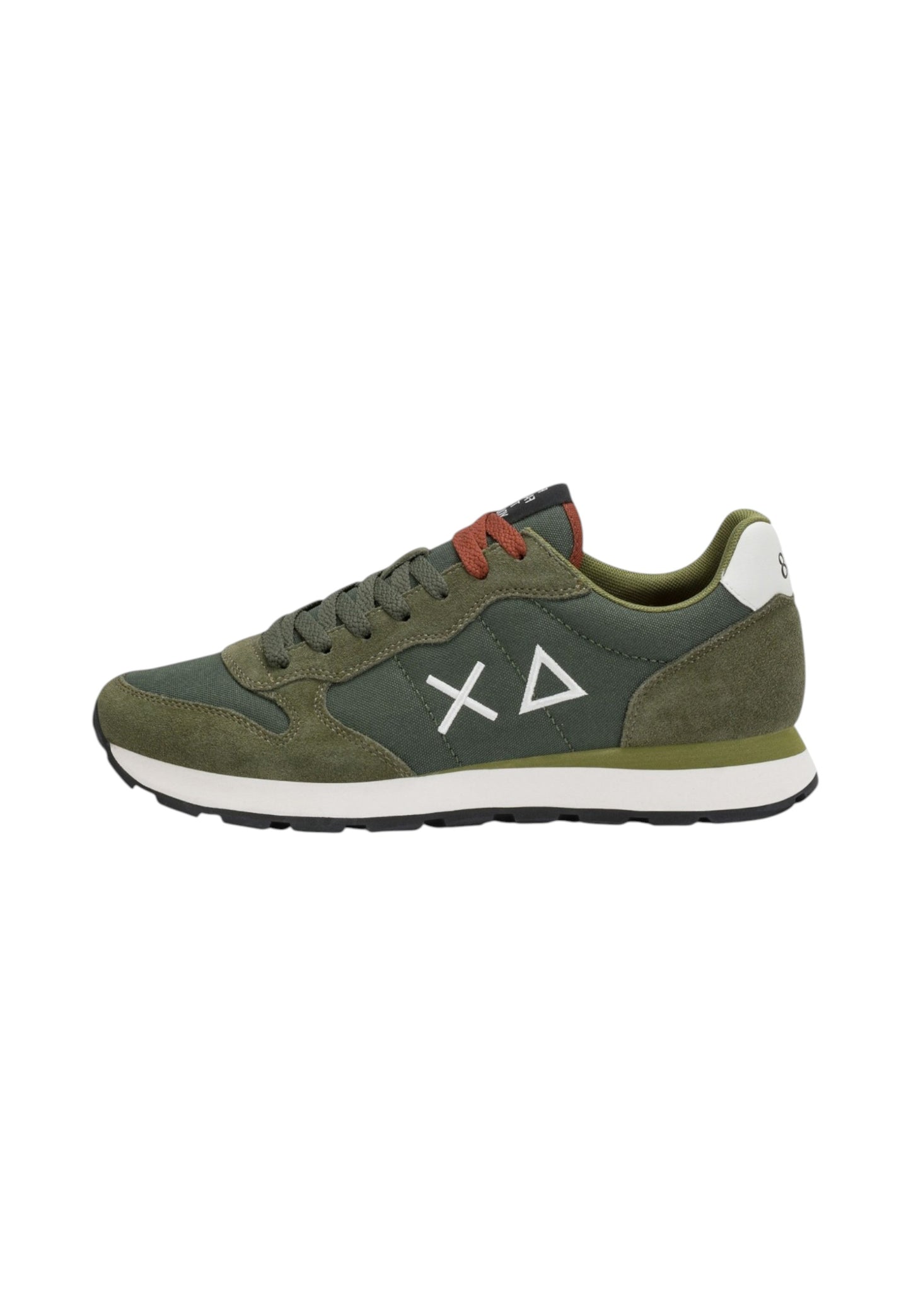 Sneakers Basse Uomo Sun68 Stile Running, Logo Ricamato, Nylon E Suede Tom Solid Z46101