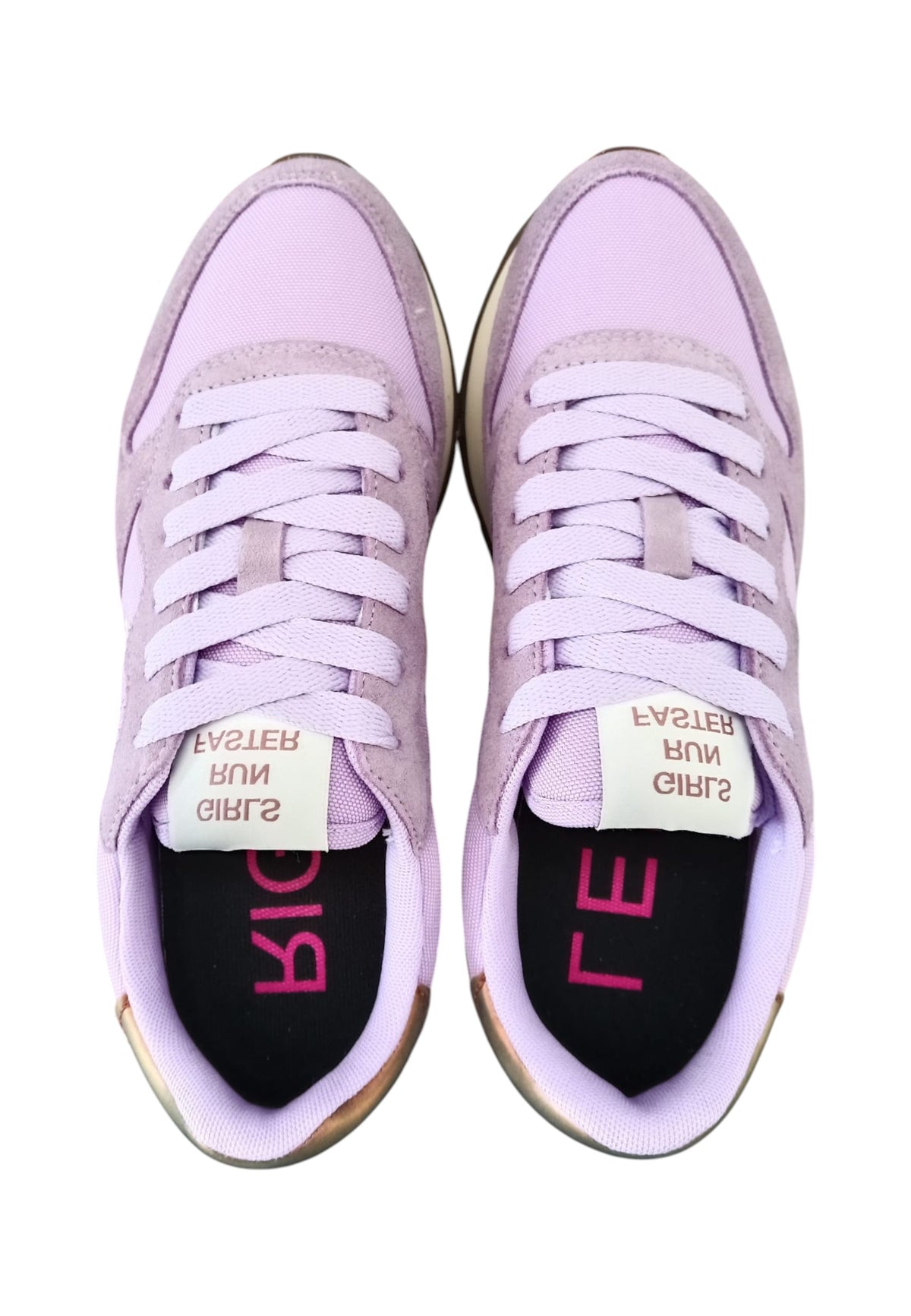 Sneakers Basse Donna Sun68 Stile Running, Nylon E Suede, Logo Ricamato Ally Solid Z46201