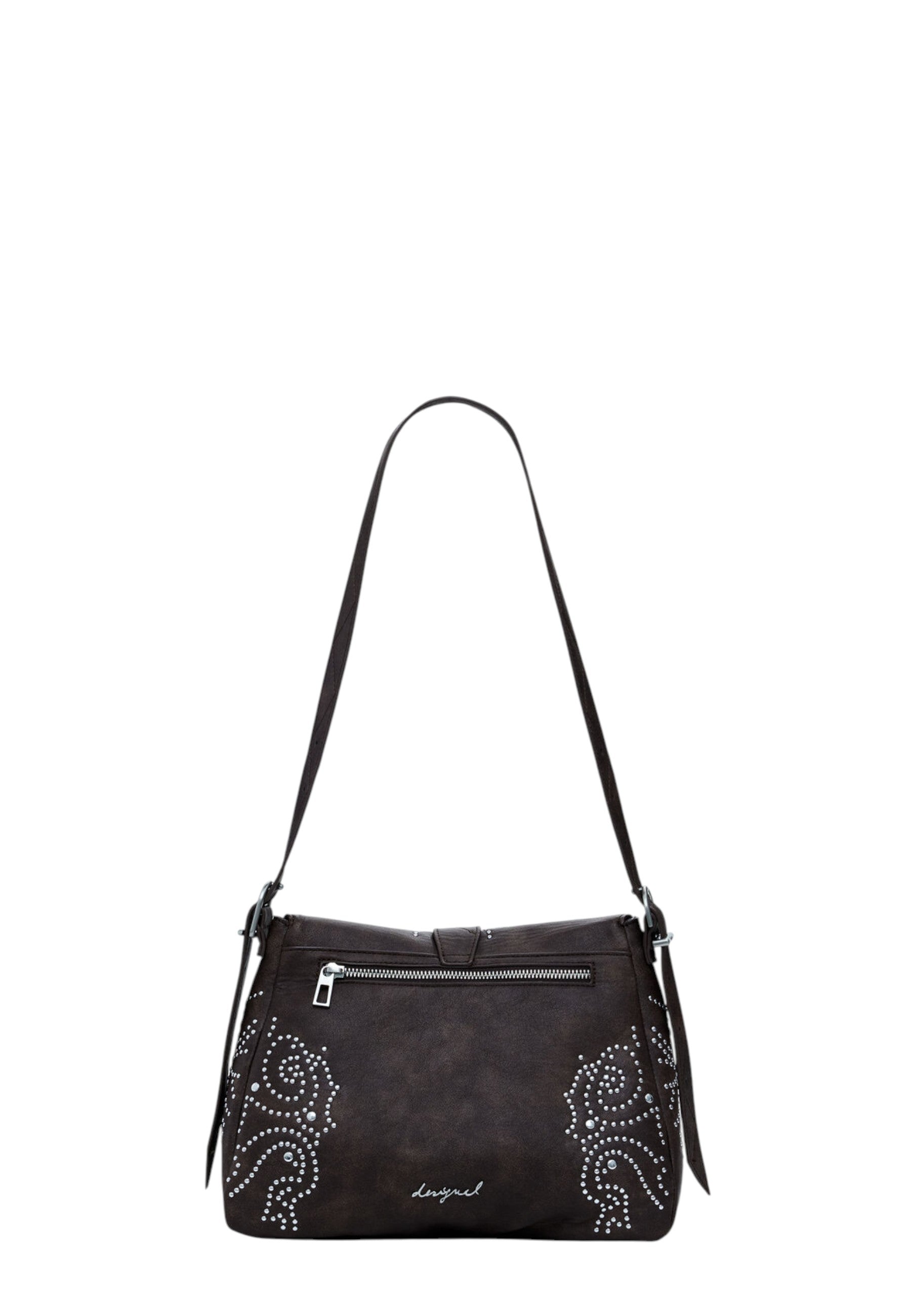 Borsa A Tracolla Donna Desigual  Poker Face Posadas Mini 2.0 Choco 25WAXP34