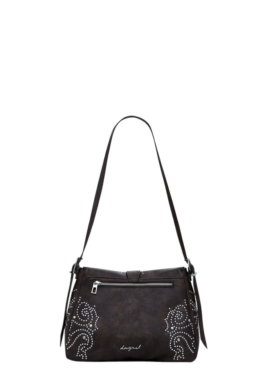 Borsa A Tracolla Donna Desigual  Poker Face Posadas Mini 2.0 Choco 25WAXP34