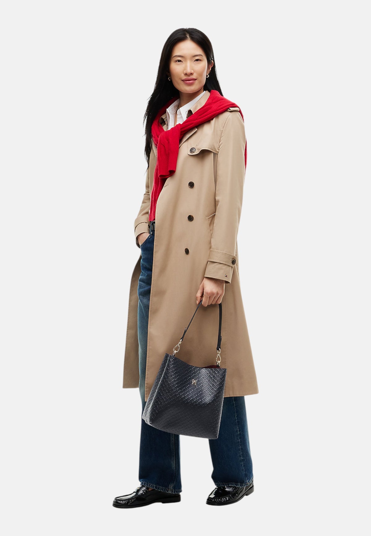 Borsa A Spalla Donna Tommy Hilfiger Shoulder Bag Mono Th Icon AW0AW19000