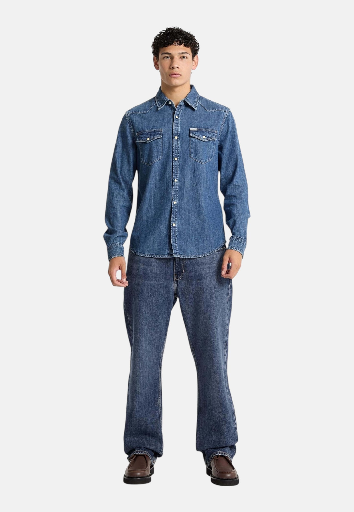 Camicia Manica lunga Uomo Guess  Gj Slim Denim M4YH55D5EI1
