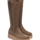 Stivali  Donna Nero Giardini Tomaia in pelle scamosciata e tessuto, gambale morbido, chiusura laterale con zip, suola platform, Made in Italy  I618114D