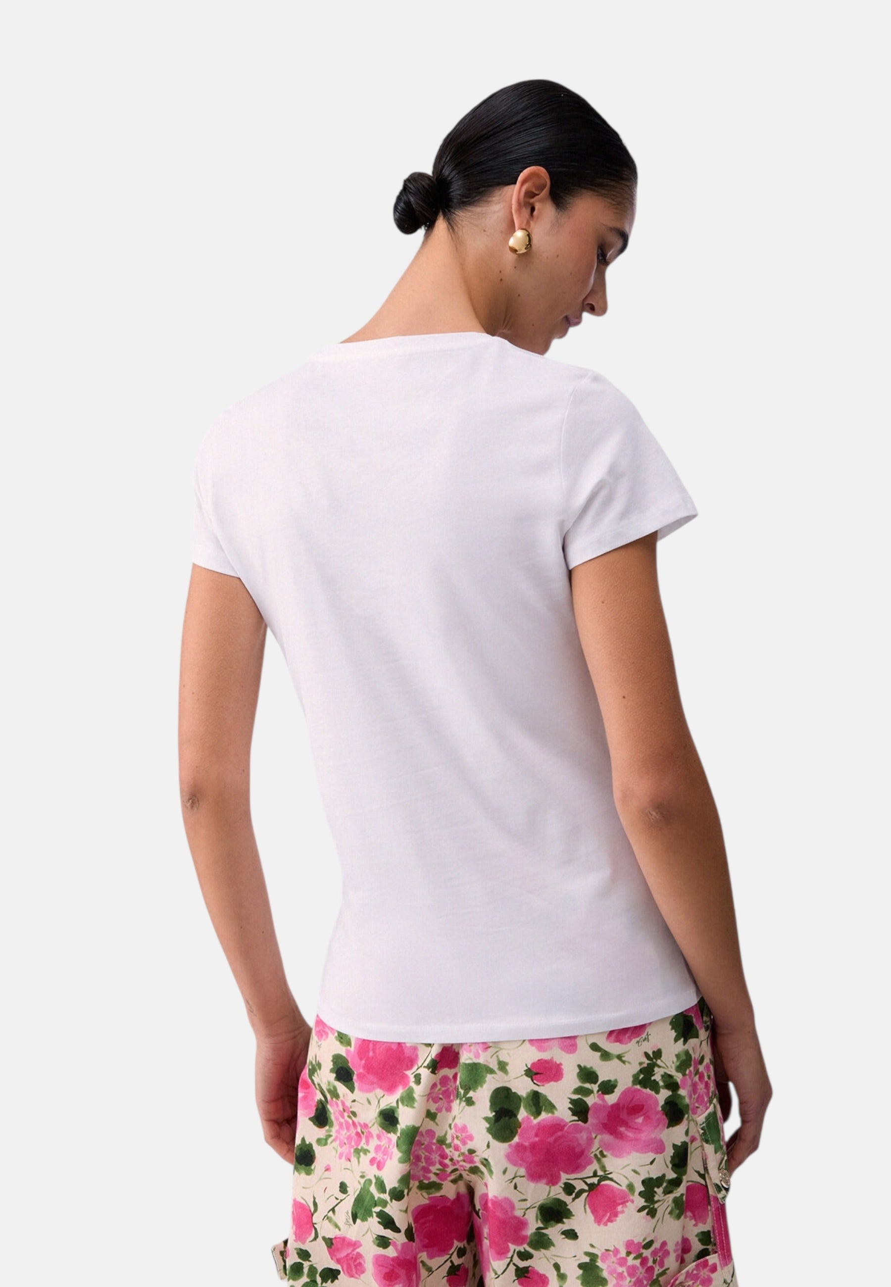 T-Shirt Manica Corta Donna Liu Jo Liujo Naive Rose Eco Line WA6493JS923