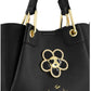 Borsa A Mano Donna Braccialini A Bauletto, Doppio con tracolla removibile e regolabile, Chiusura con clip, Con pochette interna removibile, Charm gioiello a forma di margherita, Dimensioni: 25 x 10.5 x 18 Cm Amy Bijoux B19210YY